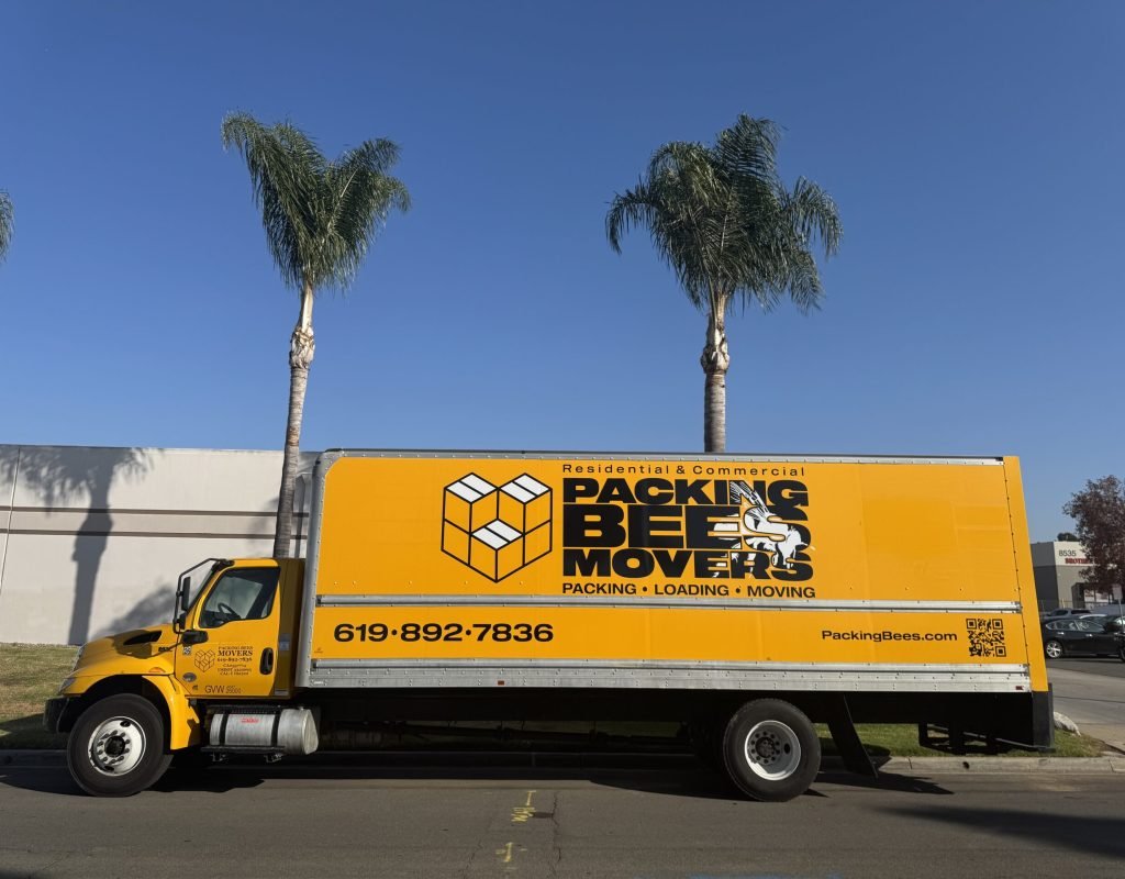 Packing Bees Movers lifting heavy furniture safely in Encinitas