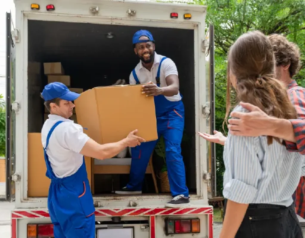 Professional packing team carefully wrapping fragile items in Encinitas, CA