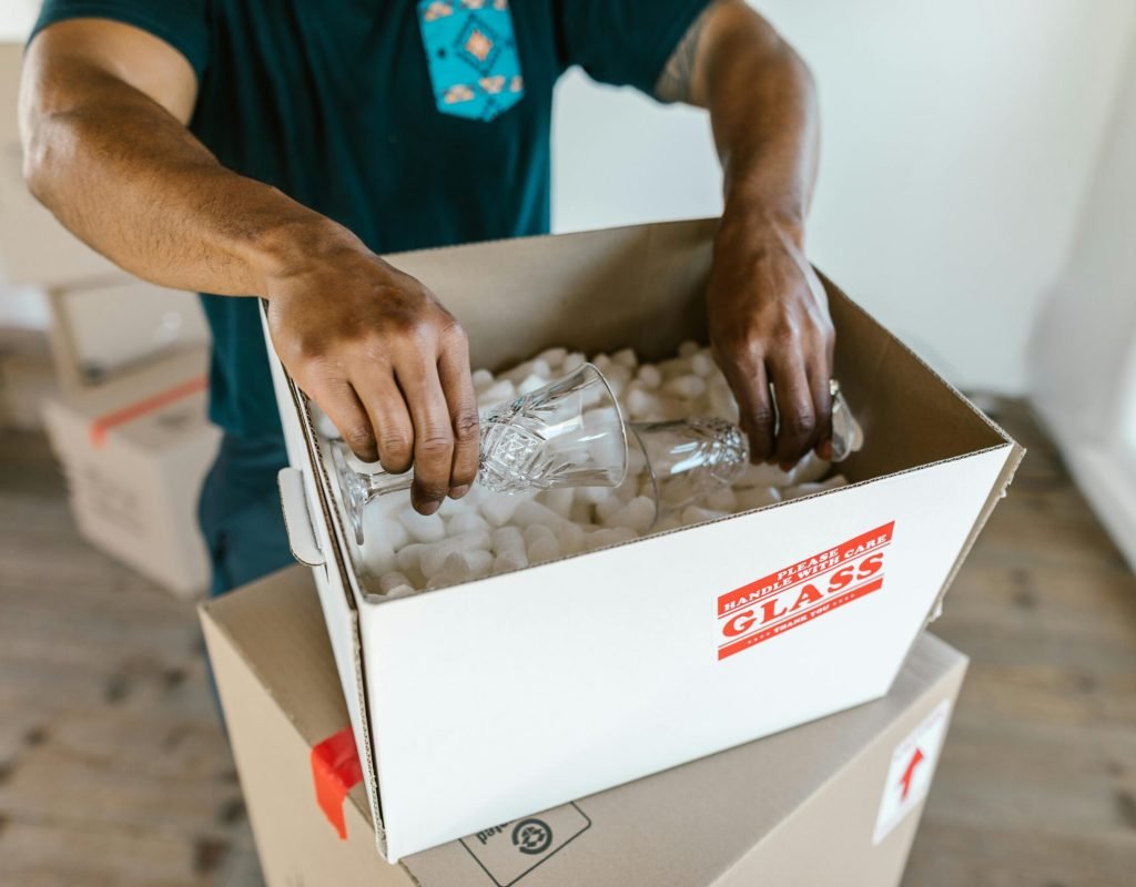 Securely packed items for long distance transportation to Carlsbad, CA