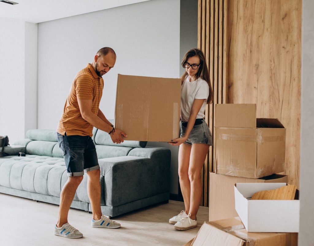 Packing Bees Movers team loading a moving truck in La Jolla, CA